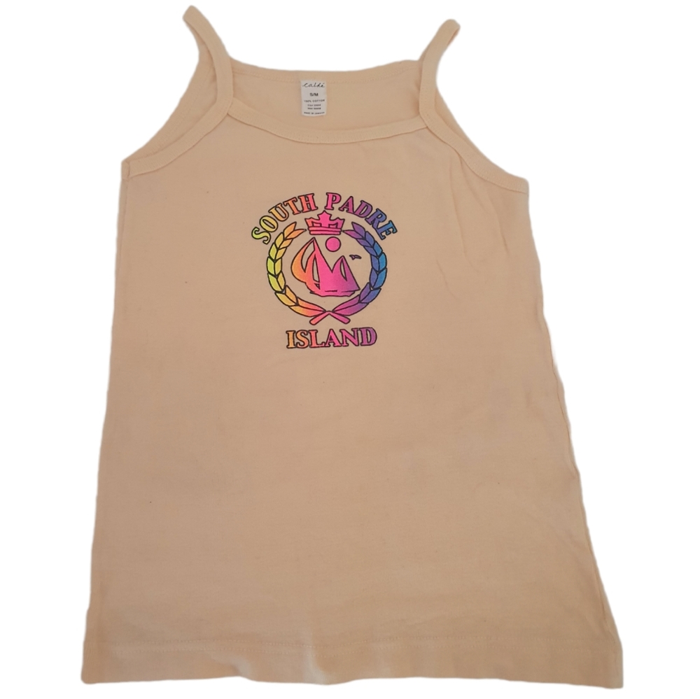 South Padre Island Girl's Tank Top. Sz S-M (6).
